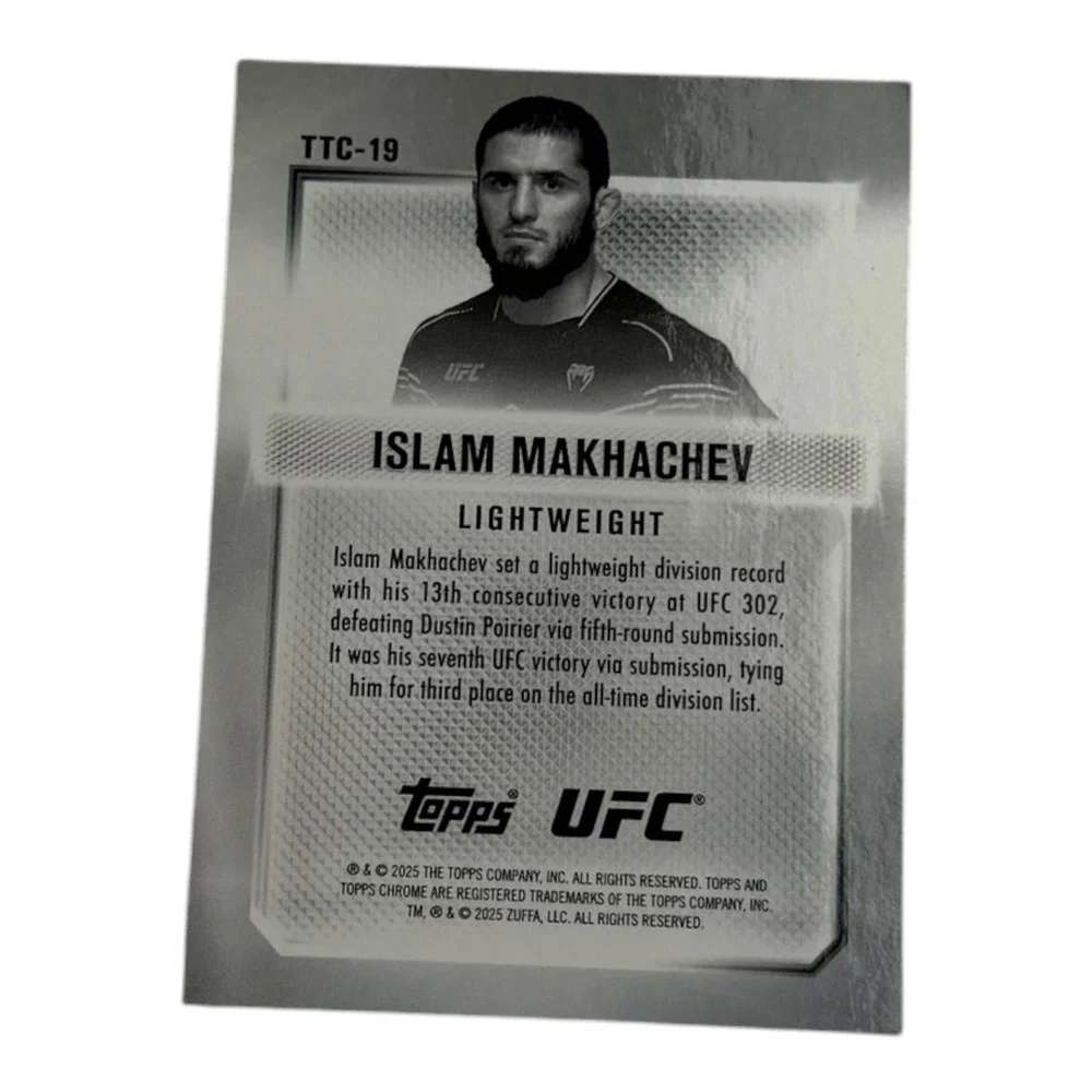 2025‎ Topps Chrome UFC Islam Makhachev Top of the Class Insert Card TTC-19 MMA
